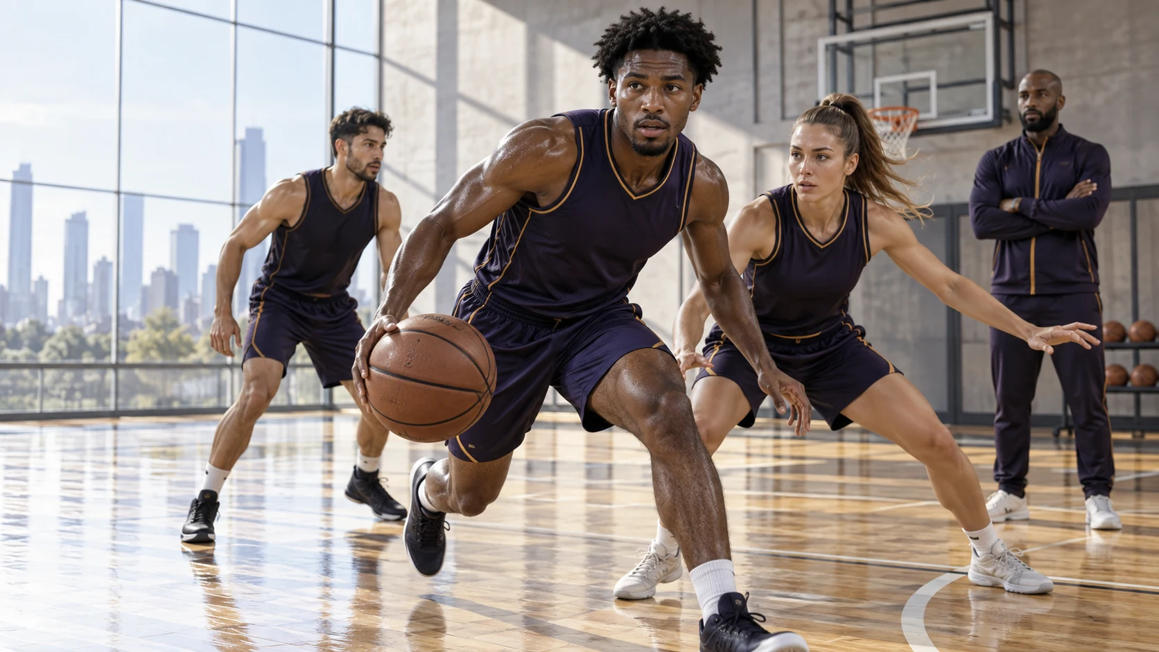 Basketball teamwear editorial concept