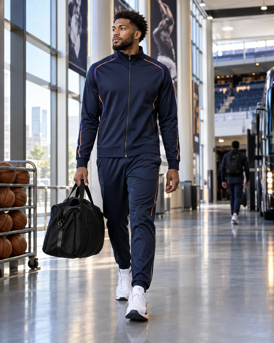 travel sets editorial basketball teamwear on an athlete