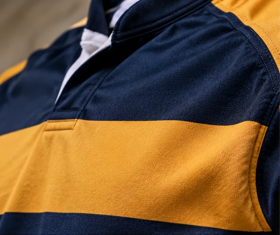 colour & panels rugby garment detail